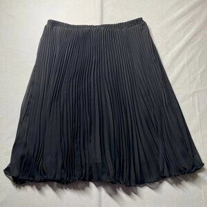 Vintage Cervelle Black Chiffon Flare Pull On Accordion Pleated Skirt Size 1X